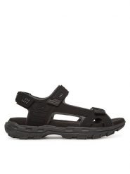 Skechers Sandały Garver-Louden 64487/BLK Czarny. Czarne sandały Skechers, ze skóry, bez zapięcia. Za 229.99 zł.