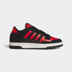 Sneakersy męskie ADIDAS Rapid Court Low. Czarne buty do koszykówki Adidas, bez zapięcia, do koszykówki. Za 269.99 zł.