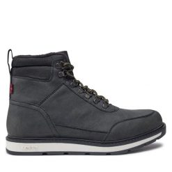 Trzewiki Levi's®. Czarne botki sznurowane bez wzorów, bez obcasa, bez zapięcia. Za 429.99 zł.