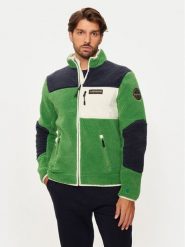 Napapijri Polar Yupik NP0A4GNT Zielony Regular Fit. Zielone bluzy z polaru Napapijri, m, bez wzorów, z polaru, bez kaptura. Za 839.99 zł.