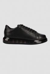KARL LAGERFELD Czarne sneakersy KAPRI KUSHION Lo Lace Lthr. Czarne buty sportowe casual KARL LAGERFELD, bez wzorów, bez zapięcia. W wyprzedaży za 779.99 zł.