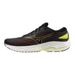 Buty Mizuno Wave Ultima 15 z amortyzacją Enerzy Foam. Czarne buty do biegania Mizuno, bez wzorów, bez zapięcia, do biegania, mizuno wave. Za 590.20 zł.