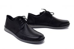RIEKER 05400-00 black, półbuty męskie. Czarne eleganckie półbuty Rieker, bez wzorów, bez obcasa, bez zapięcia. Za 288.92 zł.