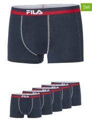 Fila Bokserki (5 par) w kolorze granatowym rozmiar: S. Niebieskie bokserki Fila, s, bez wzorów. Za 108.99 zł.