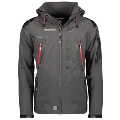 Kurtka softshell męska Geographical Norway Techno DB MEN 056 (WU4563H/GN-DARK. Szare kurtki softshell Geographical Norway, m, bez wzorów, z softshellu, bez kaptura. Za 269.00 zł.