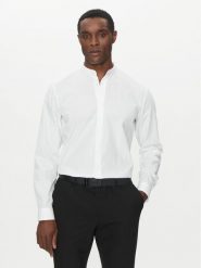 HUGO Koszula Kaleb 50539772 Biały Slim Fit. Białe koszule Hugo, m, bez wzorów, z bawełny, bez kołnierzyka, bez ramiączek. Za 269.99 zł.