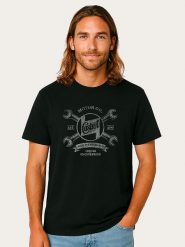 WOOOP Koszulka "Castrol Est 1900" w kolorze czarnym rozmiar: L. Czarne bezrękawniki Wooop, l, bez wzorów, z bawełny, bez kołnierzyka, bez ramiączek. Za 56.99 zł.