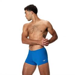 Kąpielówki męskie spodenki kąpielowe Speedo Endurance Logo. Niebieskie krótkie spodenki sportowe Speedo, l, bez wzorów, z materiału. Za 146.48 zł.