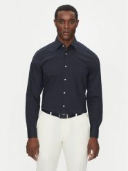 BOSS Koszula H-HANK-kent-C3-214 50538949 Granatowy Slim Fit. Niebieskie koszule Boss, m, bez wzorów, z bawełny, bez kołnierzyka, bez ramiączek. Za 269.99 zł.