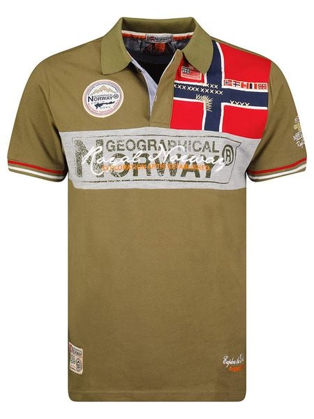 Geographical Norway Koszulka polo "Kidney" w kolorze khaki rozmiar: L. Brązowe koszulki polo Geographical Norway, l, bez wzorów, z bawełny, bez kołnierzyka, bez ramiączek. Za 97.28 zł.