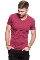 MUSTANG T SHIRT Aaron V Washed RHUBARB 1007871 7194. Czerwone t-shirty Mustang, m, z aplikacjami, bez kołnierzyka, bez ramiączek. W wyprzedaży za 39.99 zł.