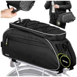 Torba rowerowa na bagażnik VAYOX VA0448 wodoodporna 10L. Czarne torby na ramię VAYOX, bez wzorów, z materiału, na ramię, bez dodatków. Za 69.00 zł.