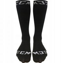 Skarpety hokejowe dla dorosłych CCM Hockey Socks Basic Black. Czarne skarpety CCM, bez wzorów. Za 59.99 zł.
