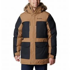 Kurtka Turystyczna Zimowa Męska Columbia Marquam Peak Fusion Parka. Brązowe kurtki Columbia, na zimę, m, bez wzorów, z puchu, bez kaptura. W wyprzedaży za 1,061.00 zł.