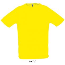 Koszulka Sol's Sporty. Żółte t-shirty sportowe SOL'S, bez wzorów, bez ramiączek. Za 74.50 zł.