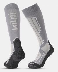 Uniseksowe narciarskie skarpety knee Kilpi RACER-U. Szare skarpety Kilpi, bez wzorów, z materiału. Za 112.21 zł.