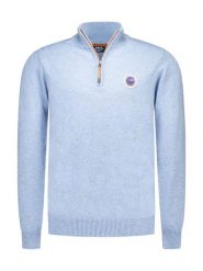 NEW ZEALAND AUCKLAND Sweter w kolorze błękitnym rozmiar: M. Niebieskie swetry nierozpinane New Zealand Auckland, m, bez wzorów, z wełny, bez kołnierzyka, bez ramiączek. Za 239.99 zł.