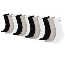 Skarpety sportowe Puma – 12 par – czarno-biało-szare. Czarne skarpetki sportowe Puma, bez wzorów, z bawełny. W wyprzedaży za 216.78 zł.