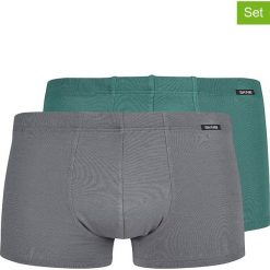 Bokserki (2 pary) w kolorze szarym i zielonym. Bokserki Skiny. W wyprzedaży za 55.95 zł.