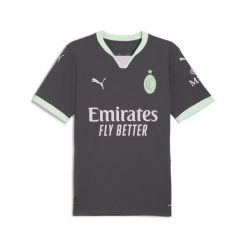 T-Shirt Puma AC Milan Replika Trzeciej Koszulki Dla Dorosłych. Szare t-shirty sportowe Puma, bez wzorów, bez ramiączek, do piłki nożnej. W wyprzedaży za 264.00 zł.