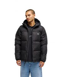 Kurtka puchowa dla Mężczyzn COLD DAYS Czarny. Czarne kurtki Quiksilver, m, bez wzorów, z materiału, z kapturem. Za 549.99 zł.