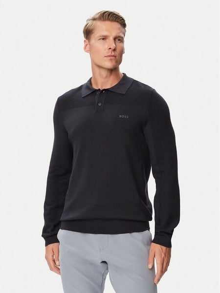 BOSS Sweter Momentum-X PL 50568962 Granatowy Regular Fit. Niebieskie swetry rozpinane Boss, l, bez wzorów, z syntetyku, bez kołnierzyka, bez ramiączek. Za 699.99 zł.