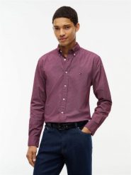 Tommy Hilfiger koszula codzienna Mężczyźni Bawełna (100%) czerwony, XL. Czerwone koszule Tommy Hilfiger, m, bez wzorów, z bawełny, bez kołnierzyka, bez ramiączek. Za 369.95 zł.