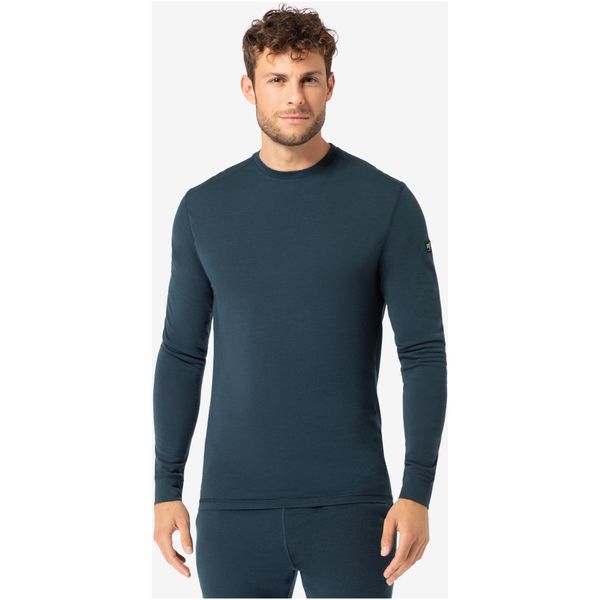 Koszulka termoaktywna z długim rękawem męska SUPER.NATURAL Tundra 175 LS. Niebieskie bielizna termoaktywna super.natural, l, bez wzorów, bez ramiączek. Za 342.79 zł.