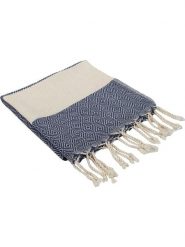 Samimi Chusta hammam w kolorze niebieskim - 45 x 90 cm rozmiar: onesize. Niebieskie szaliki Samimi, bez wzorów, z bawełny. Za 55.95 zł.