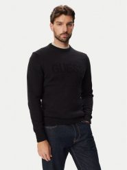 Guess Sweter M6BR16 Z1364 Czarny Regular Fit. Czarne swetry rozpinane Guess, m, z aplikacjami, z wiskozy, bez kołnierzyka, bez ramiączek. Za 335.99 zł.