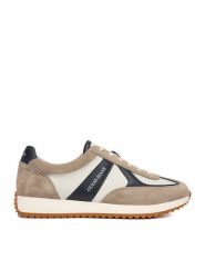 Guess Jeans Sneakersy EO-ORLANDO-01 126AM Beżowy. Brązowe buty sportowe casual Guess Jeans, z aplikacjami, z jeansu, bez zapięcia. Za 399.99 zł.