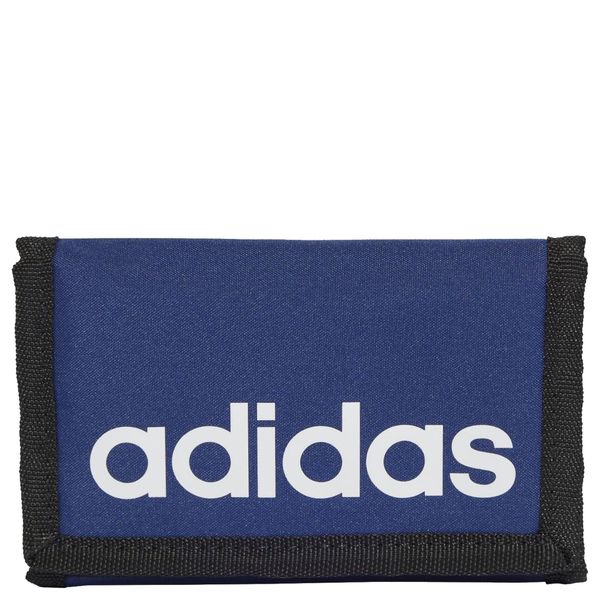 Portfel Adidas Linear ciemnoniebieski. Niebieskie portfele Adidas, bez wzorów, z poliesteru. Za 42.99 zł.