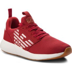 Sneakersy EA7 EMPORIO ARMANI - X8X023 XCC05 00029 Red. Czerwone buty sportowe casual EA7 Emporio Armani, bez wzorów, z materiału, bez zapięcia. W wyprzedaży za 409.00 zł.