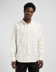 MESKA KOSZULA LEE NO POCKET BUTTON DOWN ECRU 112370478. Koszule Lee, xl, bez wzorów, bez kołnierzyka, bez ramiączek. Za 169.99 zł.