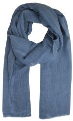 Lekki Wiosenno-Jesienny, Przejściowy Szalik - ALTIES - Niebieski. Niebieskie szaliki Alties, bez wzorów, z materiału. Za 59.00 zł.