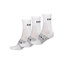 Skarpety Endura Coolmax® Race (potrójne opakowanie) mieszane białe. Białe skarpety ENDURA, bez wzorów. Za 84.00 zł.