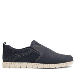 Półbuty Sergio Bardi. Niebieskie eleganckie półbuty Sergio Bardi, bez wzorów, bez obcasa, bez zapięcia. Za 229.99 zł.