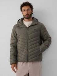 4F Kurtka z wypełnieniem syntetycznym męska - khaki 3XL. Brązowe kurtki 4F, m, bez wzorów, z materiału, z kapturem. Za 269.99 zł.