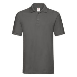 Męska Koszulka Polo Premium. Szare koszulki polo sportowe Fruit of the Loom, m, bez wzorów, bez kołnierzyka, bez ramiączek. Za 65.99 zł.