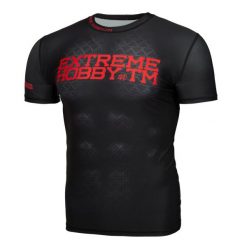 Koszulka Męska na siłownię rashguard MMA EXTREME HOBBY BLACK ARMOUR. Czarne bielizna termoaktywna EXTREME HOBBY, m, bez wzorów, z bawełny, bez ramiączek, na fitness i siłownię. Za 199.00 zł.