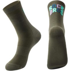 Skarpetki rowerowe kolarskie antybakteryjne Rockbros RB4900 unisex. Brązowe skarpety ROCKBROS, bez wzorów. Za 29.90 zł.