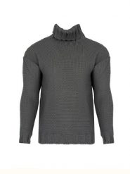 La Haine Inside Us Sweter | LM278 | Mężczyzna | Szary. Szare golfy La Haine Inside Us, m, bez wzorów, z poliesteru, bez ramiączek. W wyprzedaży za 479.00 zł.
