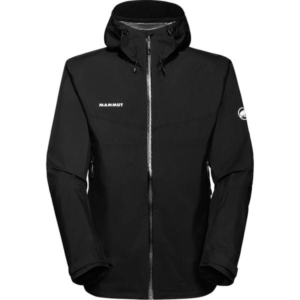 Kurtka przeciwdeszczowa męska Mammut Convey Tour HS Hooded Jacket. Czarne kurtki Mammut, m, bez wzorów, z gore-texu, bez kaptura. Za 1,143.40 zł.