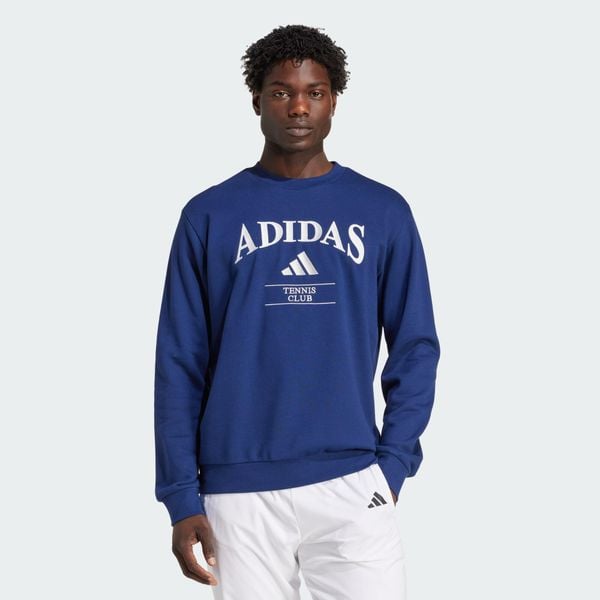 Bluza adidas Heritage Graphic Crew. Niebieskie bluzki z długim rękawem Adidas, s, bez wzorów, z bawełny, bez kaptura. Za 352.20 zł.