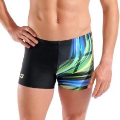 Bokserki do pływania Arena Bloom S (UK32). Czarne odzież kąpielowa Arena, l, bez wzorów, sportowe. Za 179.99 zł.