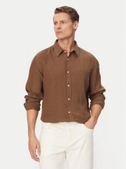 BOSS Koszula Relegant 50567579 Zielony Regular Fit. Zielone koszule Boss, m, bez wzorów, ze lnu, bez kołnierzyka, bez ramiączek. Za 499.99 zł.