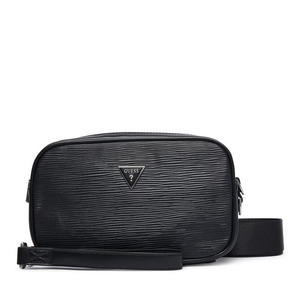Saszetka Guess. Czarne saszetki i nerki Guess, z aplikacjami, małe, bez dodatków. Za 324.99 zł.