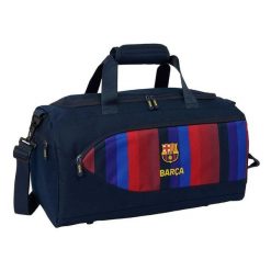 Oficjalna torba sportowa FC Barcelona 2026/27. Niebieskie torby na ramię SAFTA, bez wzorów, z materiału, na ramię, duże, z nadrukiem, bez dodatków. Za 276.11 zł.