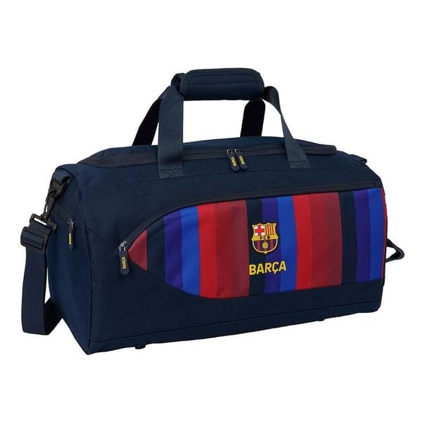 Oficjalna torba sportowa FC Barcelona 2026/27. Niebieskie torby na ramię SAFTA, bez wzorów, z materiału, na ramię, duże, z nadrukiem, bez dodatków. Za 276.11 zł.