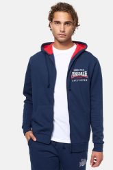 Bluza z kapturem i zamkiem błyskawicznym o klasycznym kroju Lonsdale Lintmill. Niebieskie bluzy z kapturem Lonsdale, m, bez wzorów, z kapturem. Za 284.10 zł.